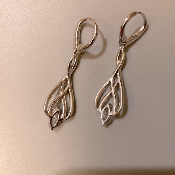 Silver Fashion Elegant Earrings with Cubic Zirconium - Picture 6 of 7